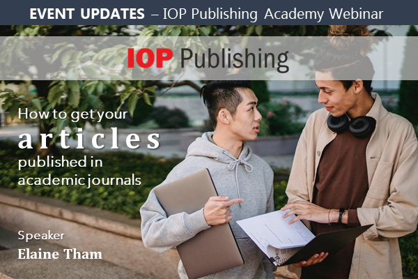 IOP Publishing Academy Webinar